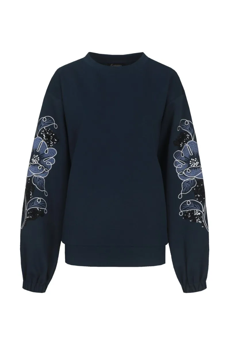 G-maxx Nerissa Top PU, donkerblauw